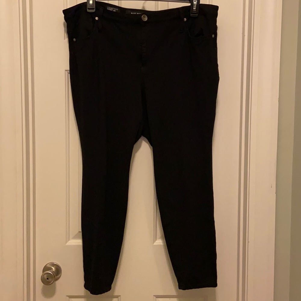 Nine West Black Cigarette Fit Skinny Leg Pants Size 20